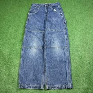Utility Baggy Carpenter Pants Size 16 Wide Leg Skate Denim 28x28 Y2K Streetwear